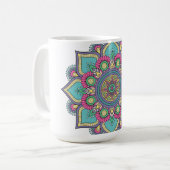 Marokkanisches Musterdesign arabische Latte-Tasse Kaffeetasse (Vorderseite Links)