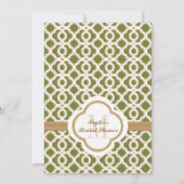 Marokkanisches Olivenöl Grünes Gold Brautparty läd Einladung (Rückseite)