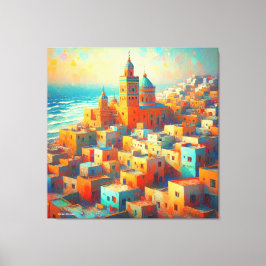 Marokkanisches Paradies am Meer-Dakhl Leinwanddruck