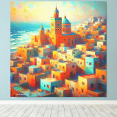 Marokkanisches Paradies am Meer-Dakhl Leinwanddruck (Insitu (Holzboden))