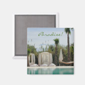 Marokkanisches Paradies Magnet (Vorderseite/Rückseite)