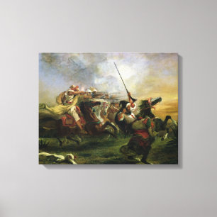 Marokkanisches Pferd bei militärischen Aktionen, 1 Leinwanddruck