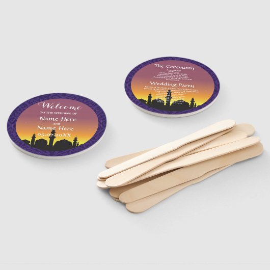 Marokkanisches Programm für arabische Nächte Hand  Fächer (Non-assembled)