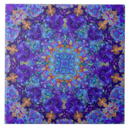 Marokkanisches romantisches farbiges Mandalamuster Fliese