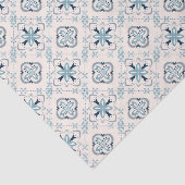 Marokkanisches Schmuck Blue Creme ethnische Stilri Seidenpapier (Ausschnitt)