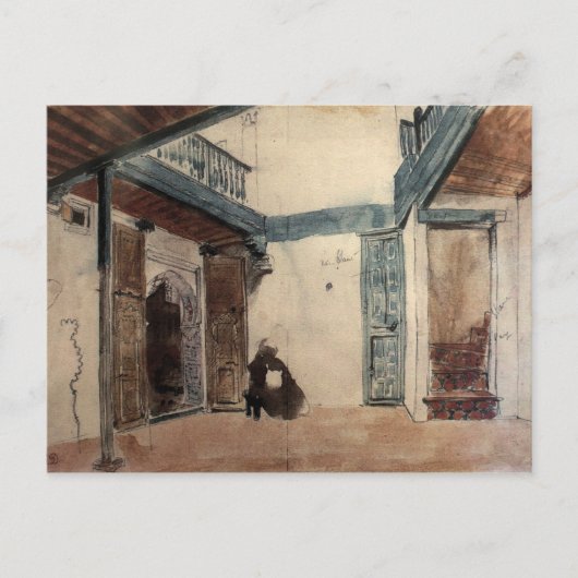 Marokkanisches Sketchbuch Nr. 1 von Eugène Delacro Postkarte (Vorderseite)