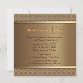 Marokkanisches Star Dinner Party Gold Einladung (Rückseite)