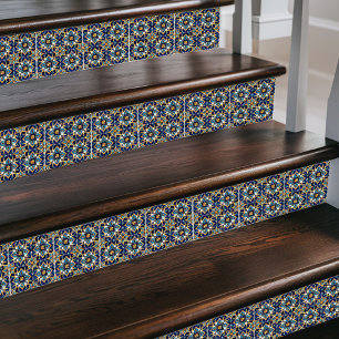 marokkanisches Sternexplosion-Muster, Blau- und Go Fliese