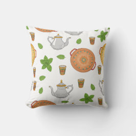 marokkanisches Tee- und Tonmuster Kissen