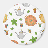 marokkanisches Tee- und Tonmuster Magnet (Vorne)