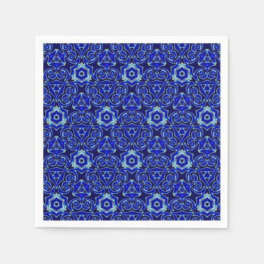 marokkanisches Textilmuster gepolsterte Symmetrie Serviette (Vorderseite)