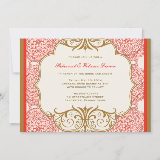 marokkanisches Themenabend Probe Einladung (Vorderseite)