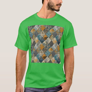 Marokkanisches Tiles Rust Orange Blue S T-Shirt