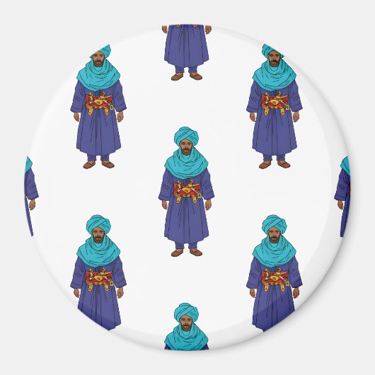Marokkanisches Tuareg Man Pattern Magnet (Vorne)