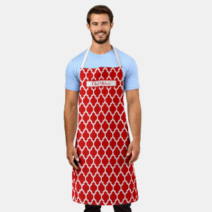 Marokkanisches Vierblatt #4 DIY Farben Weiß Rot SV Schürze