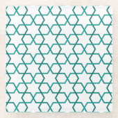 marokkanisches Webmuster Glasuntersetzer (Vorderseite)