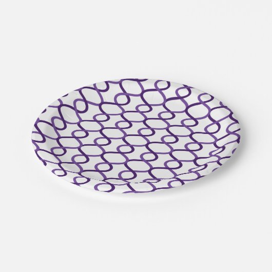 marokkanisches Webmuster Pappteller (Schrägansicht)