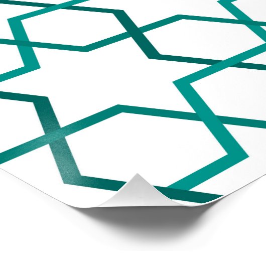 marokkanisches Webmuster Poster (Ecke)