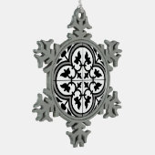 marokkanisches Ziermuster Schneeflocken Zinn-Ornament (Links)