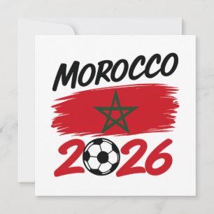 Marokko 2026 Fußball Fan Fußball Anhänger Stolz Einladung