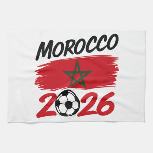 Marokko 2026 Fußball Fan Fußball Anhänger Stolz Geschirrtuch