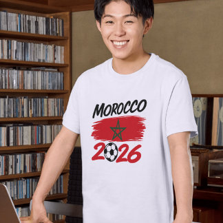 Marokko 2026 Fußball Fan Fußball Anhänger Stolz T-Shirt