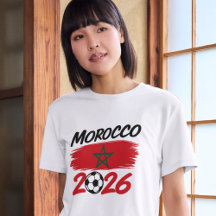 Marokko 2026 Fußball Fan Fußball Anhänger Stolz 
