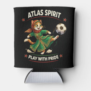 Marokko 2026 Fußball Katze - Atlas Spirit Cultural Dosenkühler