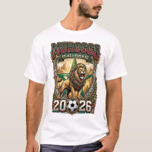 Marokko 2026 Personalisiertes Fußball-Fan-T-Shirt