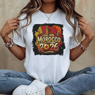 Marokko 2026 Weltmeisterschaft Fan-Ausrüstung T-Shirt
