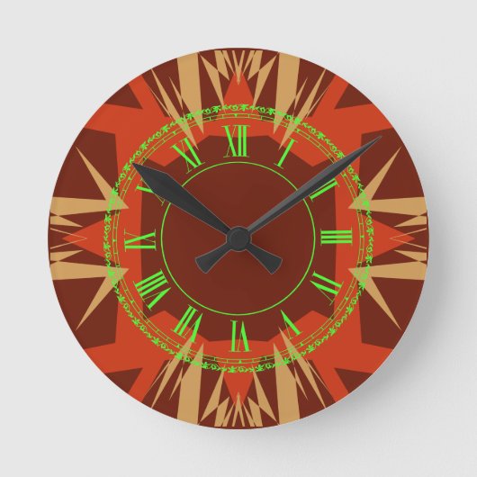 Marokko 3 Farben Runde Wanduhr (Vorderseite)