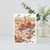 Marokko Afrika Art Vintage Reise Illustration Postkarte (Stehend Vorderseite)