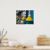 MAROKKO, Atlantikküste, ESSAOUIRA: Gewürzmarkt Poster (Küche)