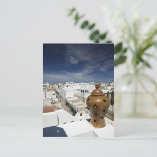 MAROKKO, Atlantikküste, ESSAOUIRA: Hoher Ausblick Postkarte (Stehend Vorderseite)
