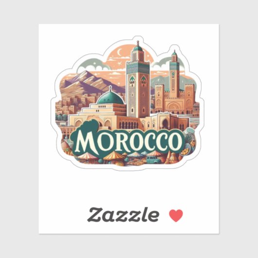 Marokko Aufkleber (Blatt)