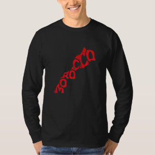 Marokko-Beschriftung in Karte mit marokkanischer F T-Shirt