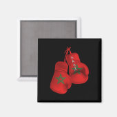 Marokko Boxhandschuhe Flaggenpreis Marokkanisches Magnet (Vorderseite/Rückseite)