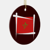 Marokko-Bürsten-Flagge Keramikornament (Rechts)