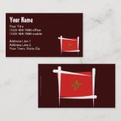 Marokko-Bürsten-Flagge Visitenkarte (Vorne/Hinten)