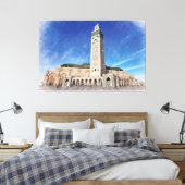 Marokko Casablanca Moschee Hassan 2 Islamisch Leinwanddruck (Insitu (Schlafzimmer))