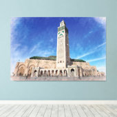 Marokko Casablanca Moschee Hassan 2 Islamisch Leinwanddruck (Insitu (Holzboden))