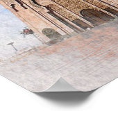 Marokko Casablanca Moschee Hassan 2 Islamisch Poster (Ecke)