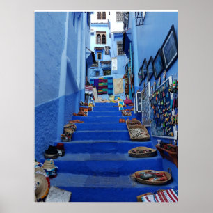 Marokko Chefchaouen Wanddekoration , Poster , Prin