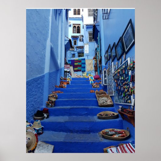 Marokko Chefchaouen Wanddekoration , Poster , Prin (Vorne)