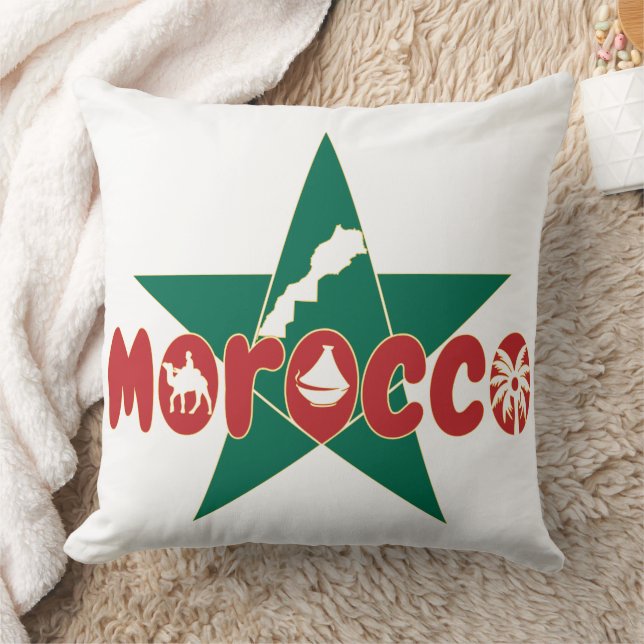 Marokko: Das Erbe ist zu einem Stern geformt Kissen (Decke)
