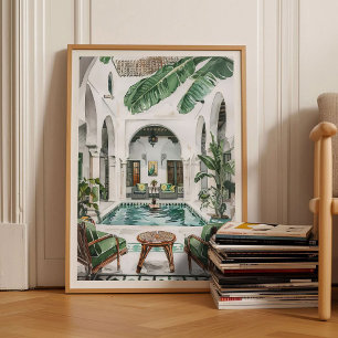 Marokko Druck Marokko Illustration Marokkanischer Poster