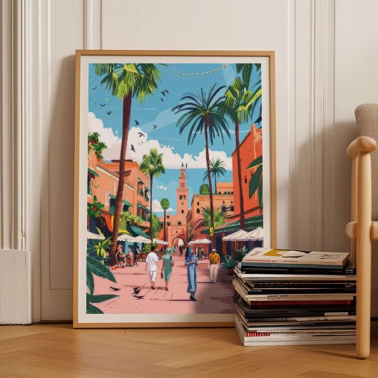 Marokko Druck Marokko Illustration Marokkanischer Poster