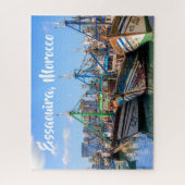 Marokko Essaouiras farbenfrohe Fischerboote Puzzle (Vertikal)