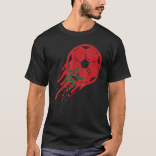 Marokko Fahne marokkanische Fußballmannschaft T-Shirt