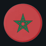 Marokko Flag Magnet<br><div class="desc">Magnet mit der Flagge von Marokko,  offiziell das Königreich Marokko.</div>